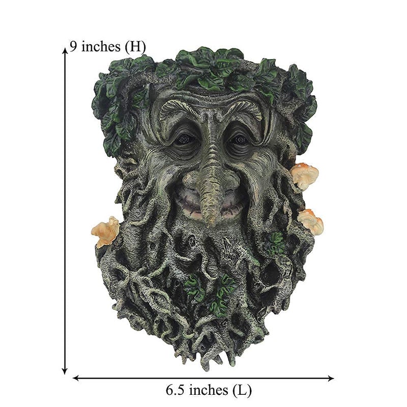 BEXLEYBAY Tree Face Garden Statues Outdoor Decorations, Whimsical Old Man Face for Tree Huggers Sculptures Flower Pot Garden Decorations Yard Art, 9" x 6.5" x 3.5" - Image 3